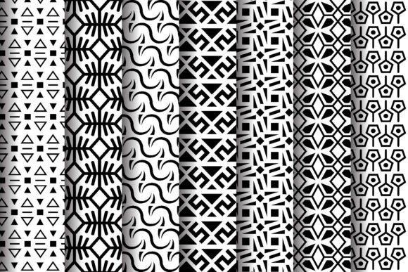 Download Abstract Vector Black and White Patterns - Vector Collection