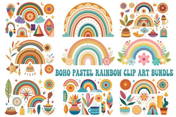 Download Boho Rainbow Design Art Vector - Vector Collection