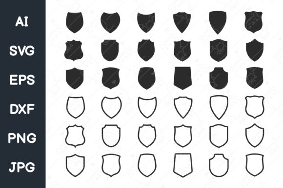 Download Shield Shape Silhouette Vector - Vector Collection