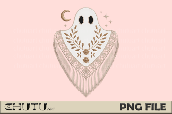 Download Neutral Boho Ghost PNG - Cozy Spirit Art - Boho ghost png Collection