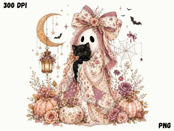 Download Boho Ghost PNG, Floral Witch Art, - Boho ghost png Collection