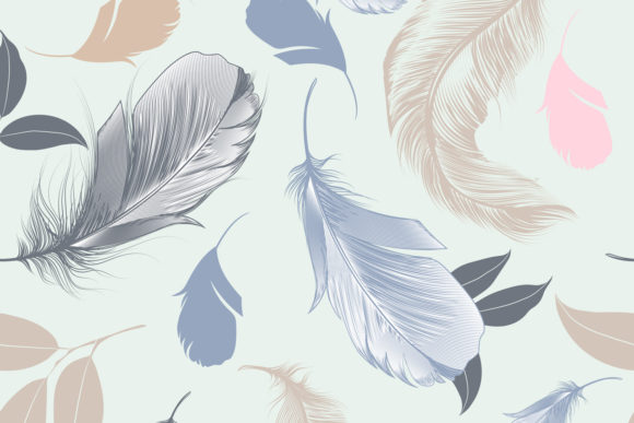 Download Feather Vector Pattern Drawn Feathers - Vector Collection