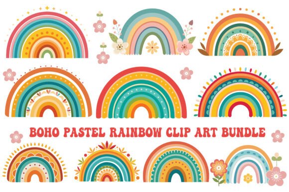 Download Boho Rainbow Design Art Vector - Vector Collection