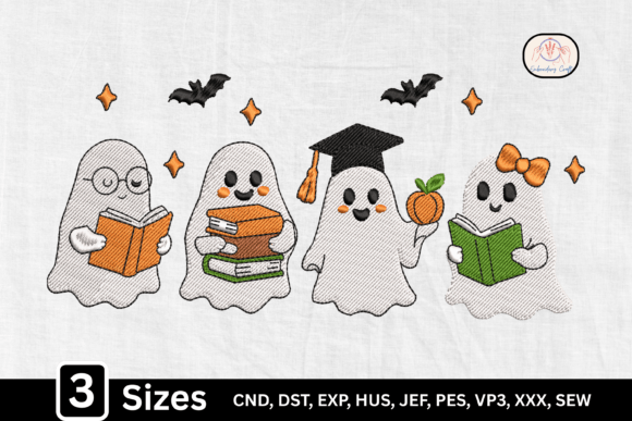 Download Cute Reading Halloween Book Ghost - Premium Resources