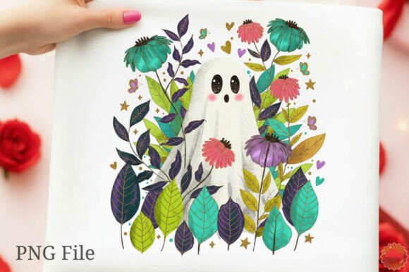 Download Halloween Fall Floral Boho Ghost Png - Boho ghost png Collection